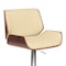 Armen Living London Cream Faux Leather Adjustable Height Swivel Walnut Wood and Chrome Bar Stool LCLOSWBACRWA - alternate 5